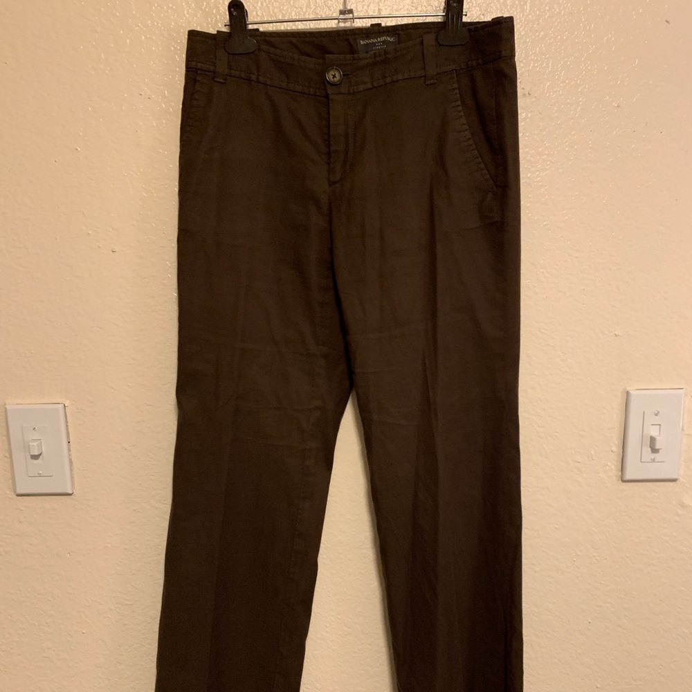 Banana republic green/gray linen pants